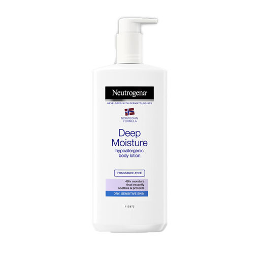 ‎لوسیون بدن هیپوآلرژنیک (ضد آلرژی) نوتروژینا Deep Moisture