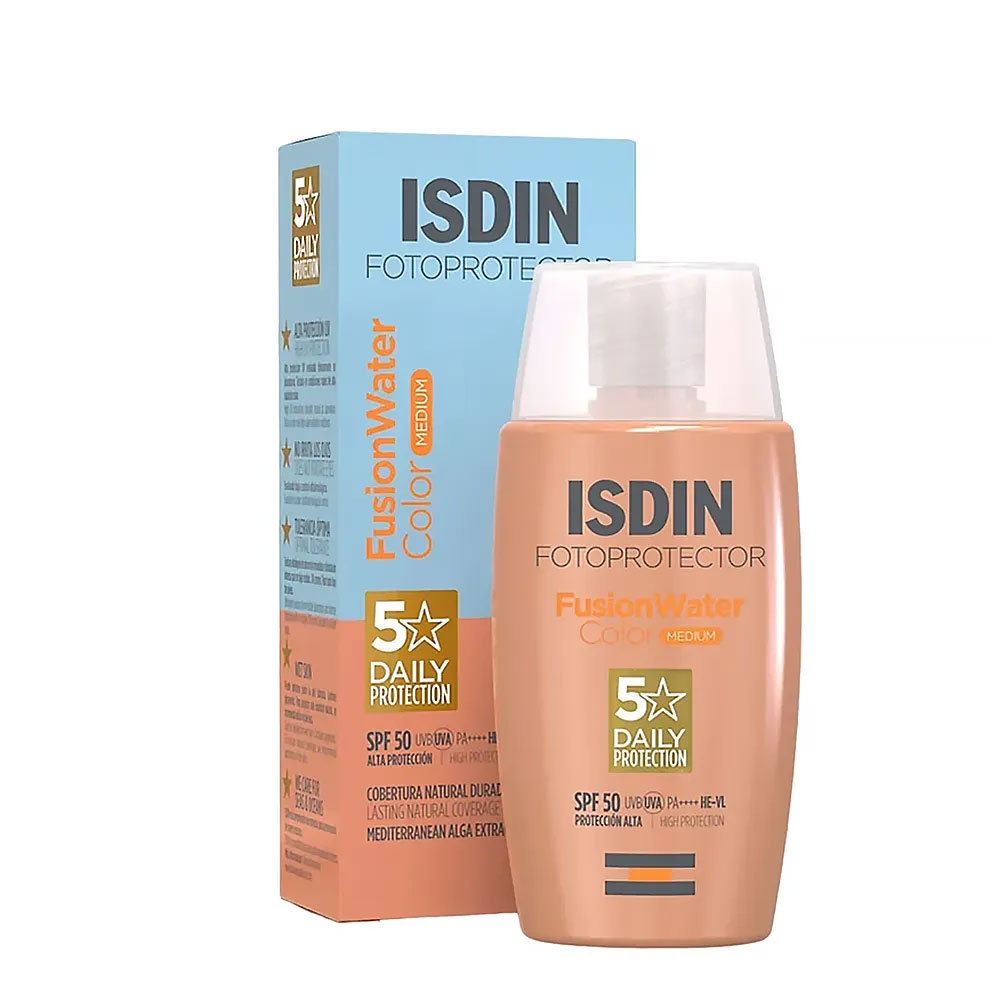 ضد آفتاب رنگی ایزدین فیوژن واتر SPF50  رنگ مدیوم حجم 50ml